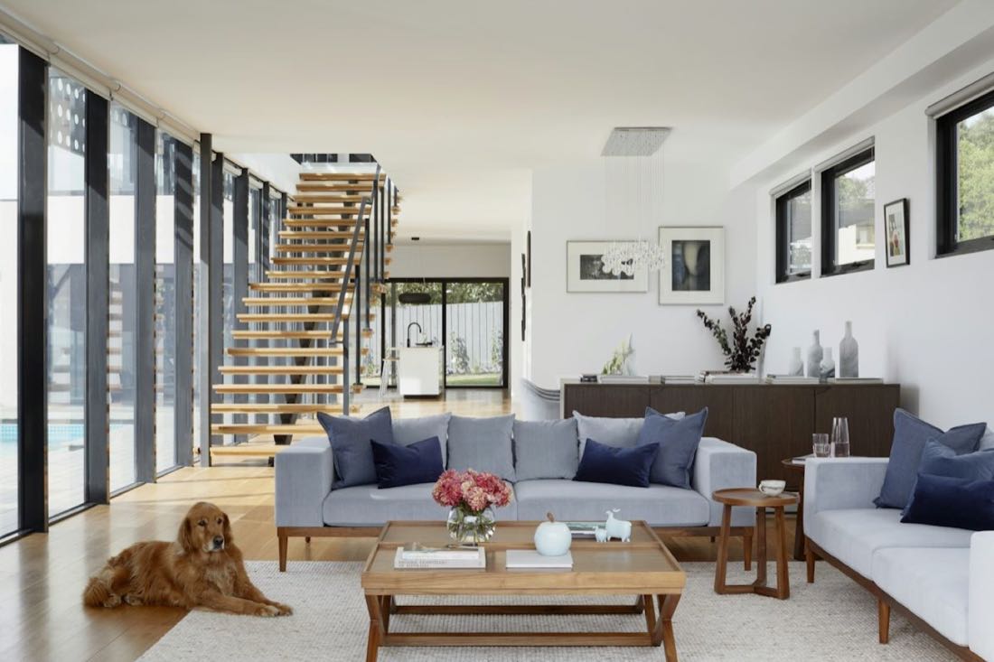 Styled living room